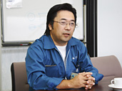 研磨盤工の仕事としての魅力について語る今野さん
